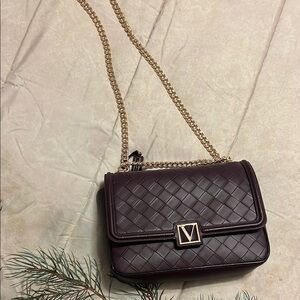 Elegant Purple Woven Chain Bag
